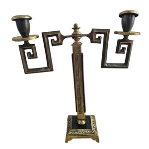 Vintage Shabbat  Israel Hakuli Candle Holder Art Deco